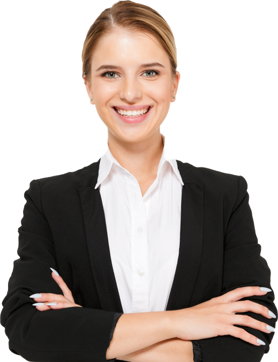 Smiling woman in a grey blazer with arms crossed, embodying the professionalism and expertise of NCS Australia