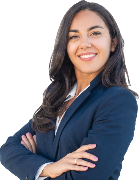 smiling confident business woman posing with arms folded, embodying the professionalism and expertise of NCS Australia.