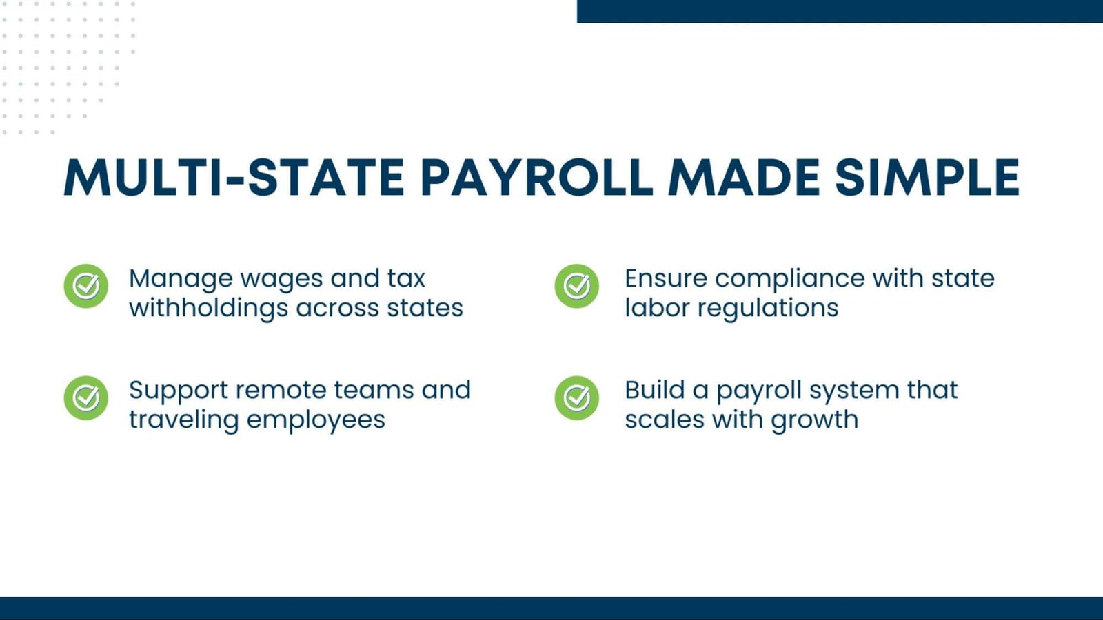 Key points of multi-state payroll made simple checklist