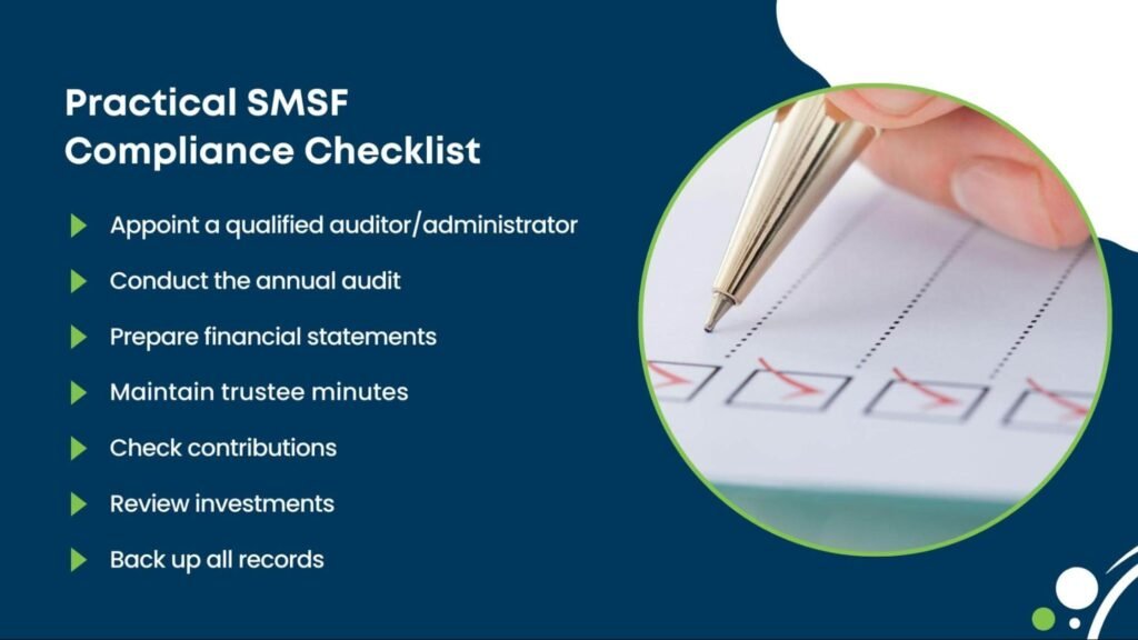 Practical SMSF compliance checklist with key tasks